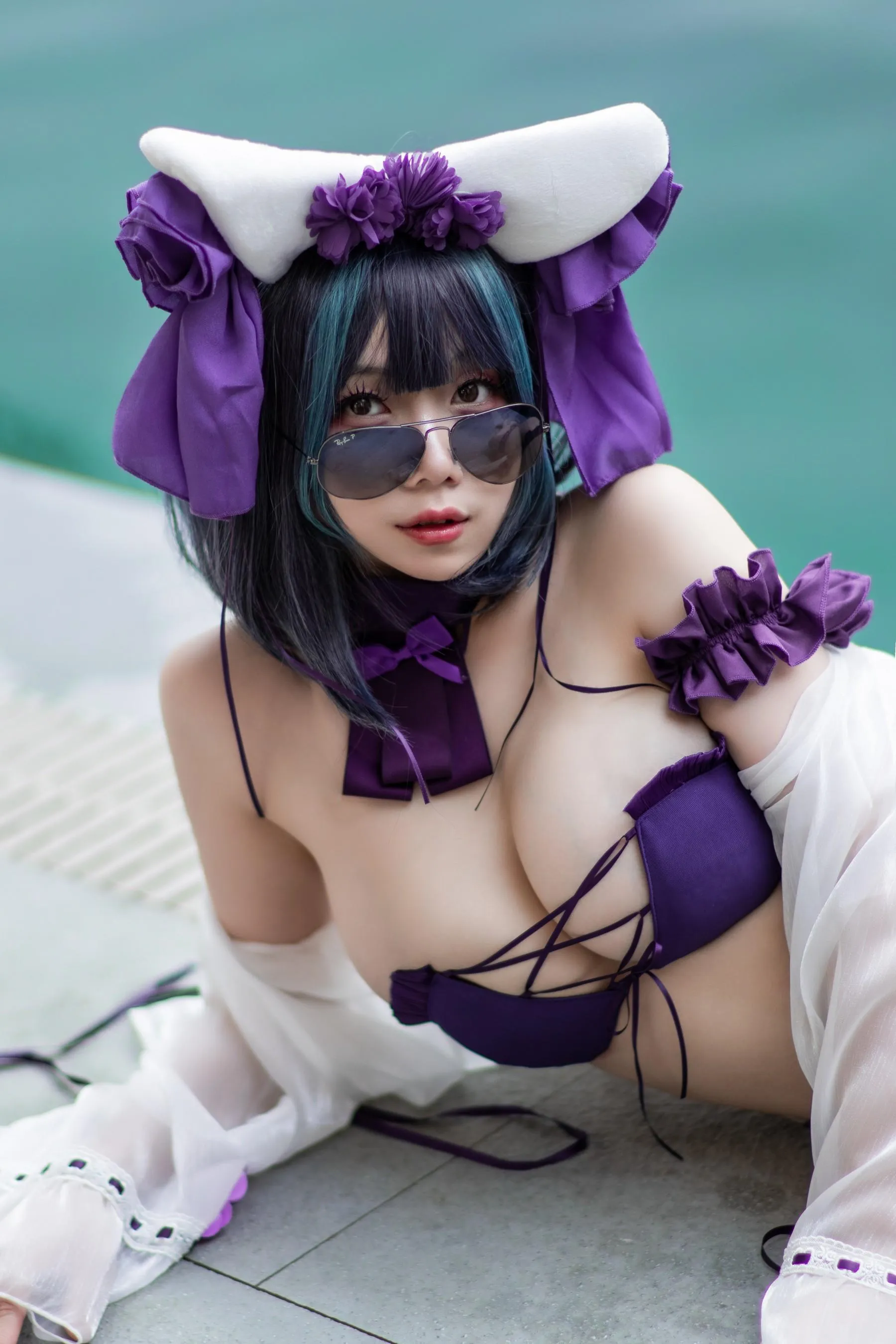 末夜787 – NO.14 舰长 柴郡泳装 [32P]插图9